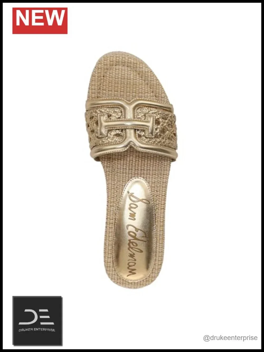 Sam Edelman Pauleena Weave Espadrille Platform Sandal Square Toe Slip-On Heel